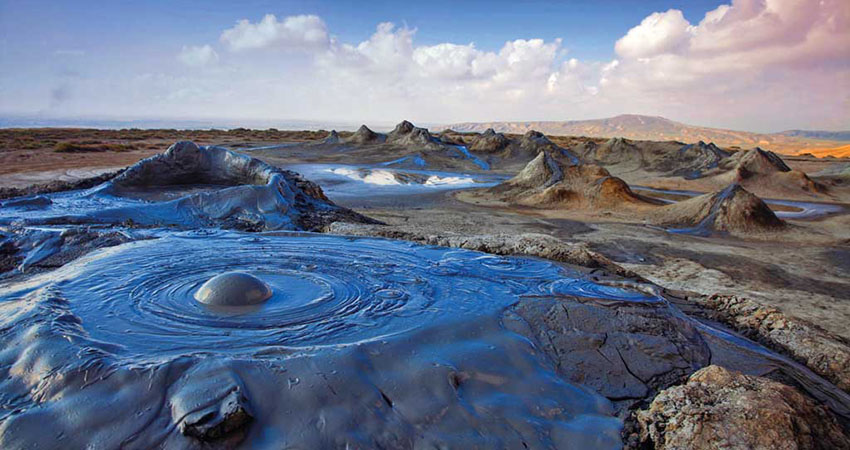 mud volcanoes