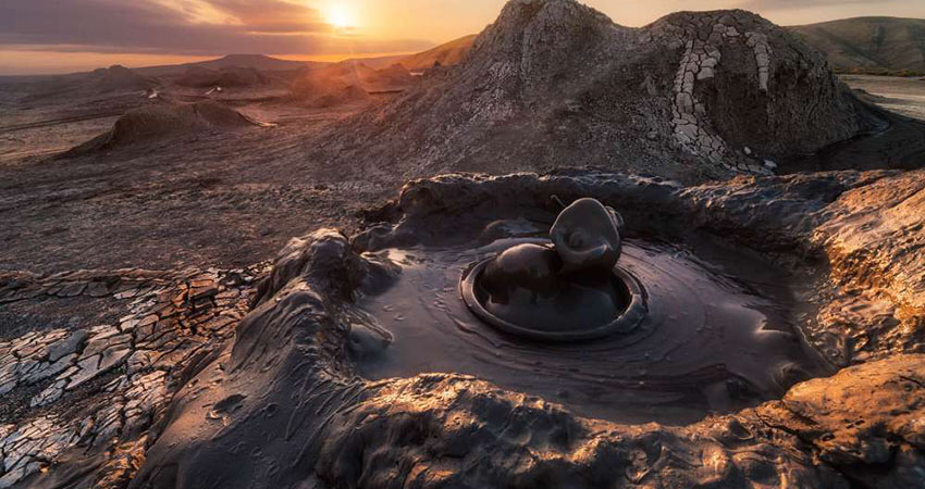 mud volcanoes